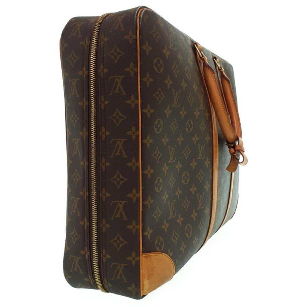 Louis Vuitton Leather Sirius Boston Bag Brown Monogram